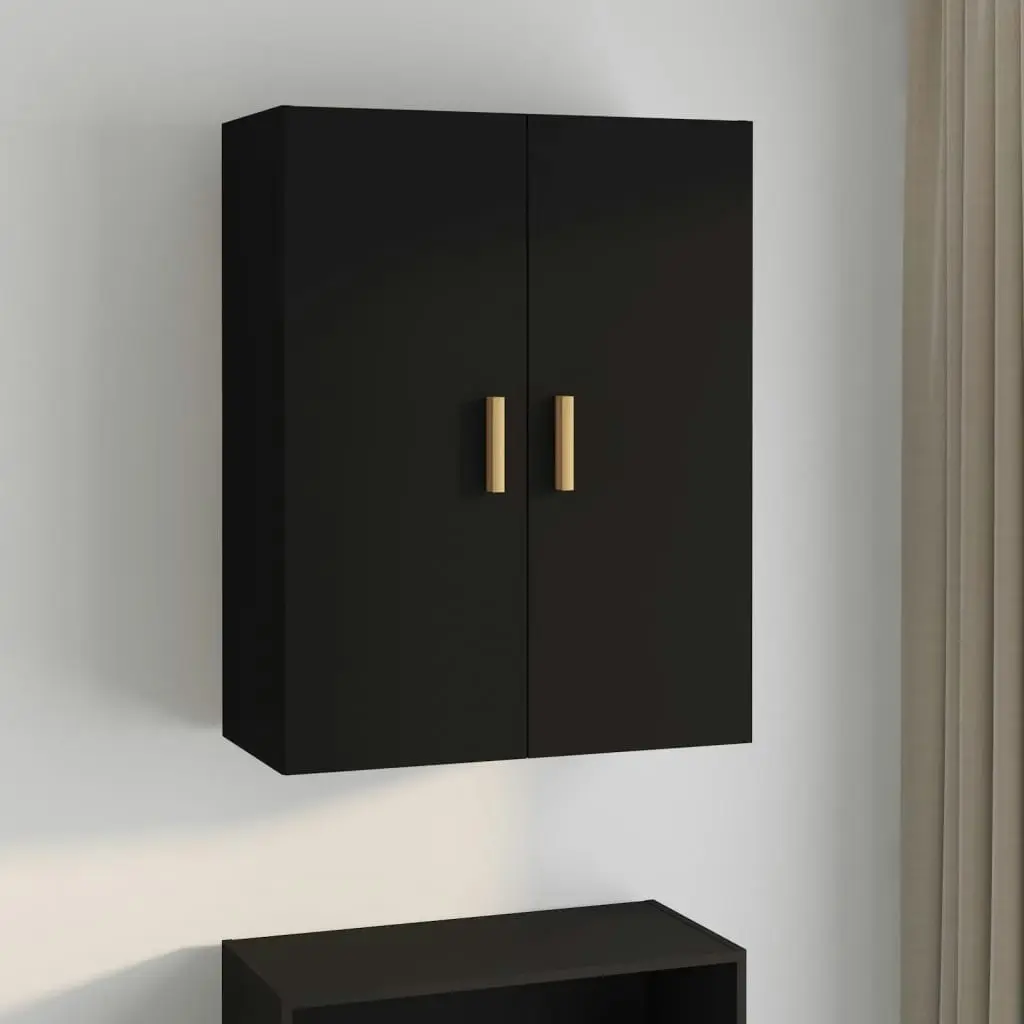 Hanging Wall Cabinet Black 69.5x34x90 cm 812259