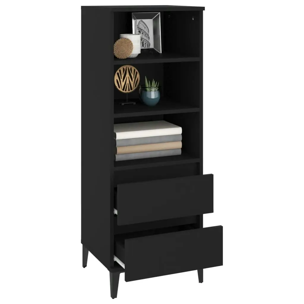 Highboard Black 40x36x110 cm Engineered Wood 821245