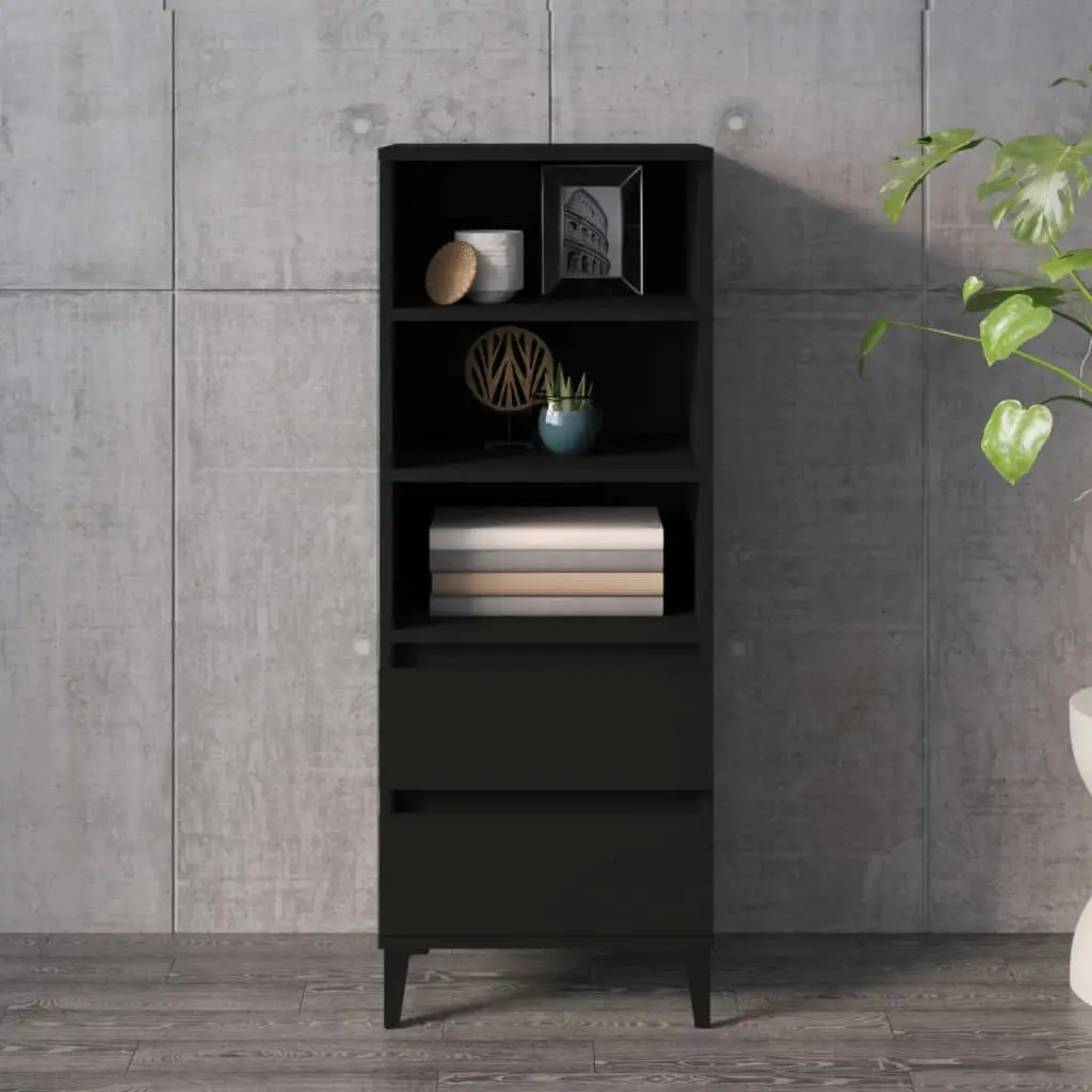 Highboard Black 40x36x110 cm Engineered Wood 821245