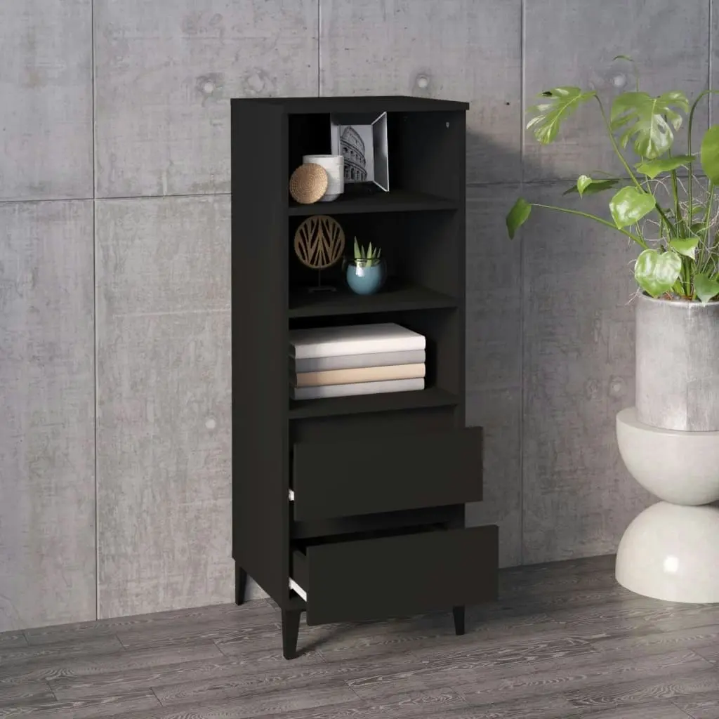 Highboard Black 40x36x110 cm Engineered Wood 821245