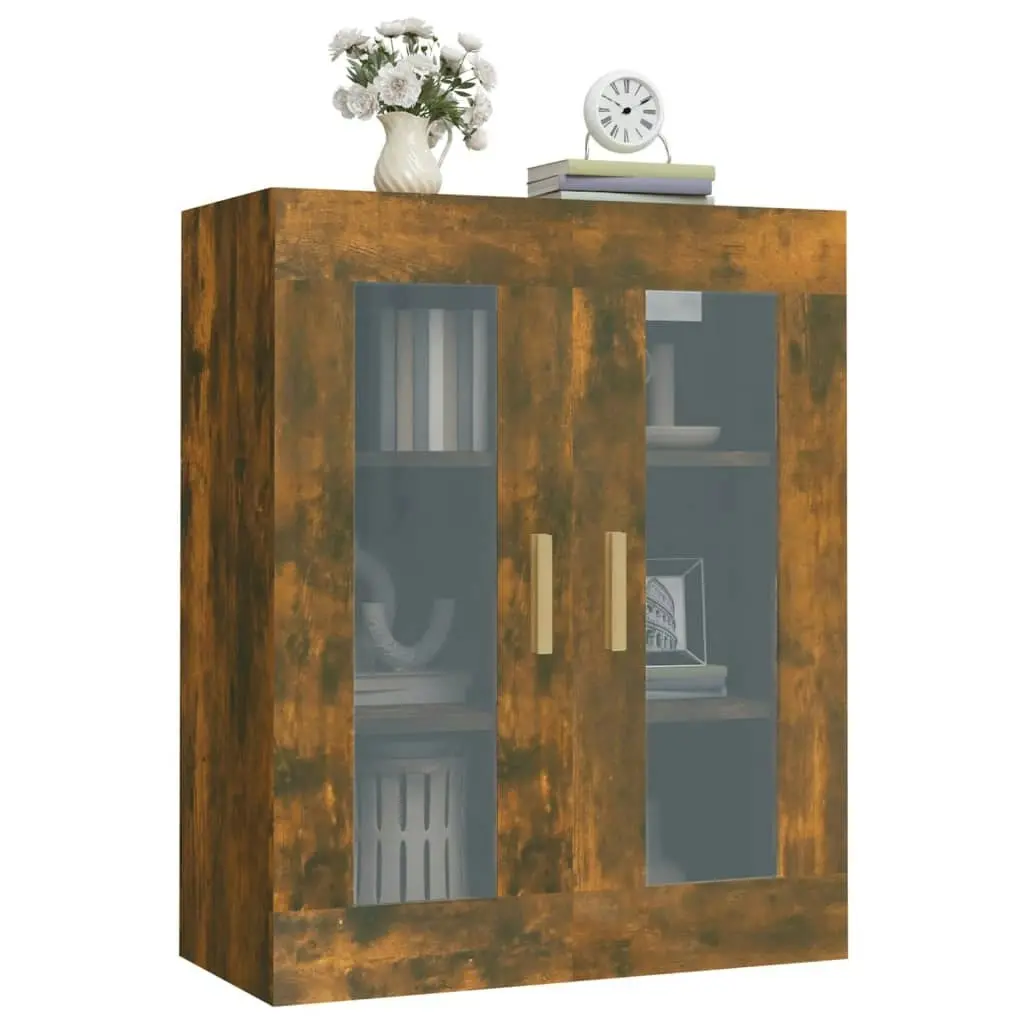 Hanging Wall Cabinet Smoked Oak 69.5x34x90 cm 817387