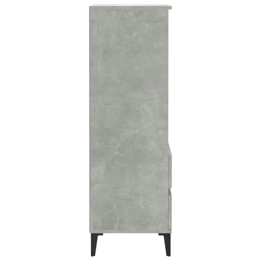 Highboard Concrete Grey 40x36x110 cm Engineered Wood 821248