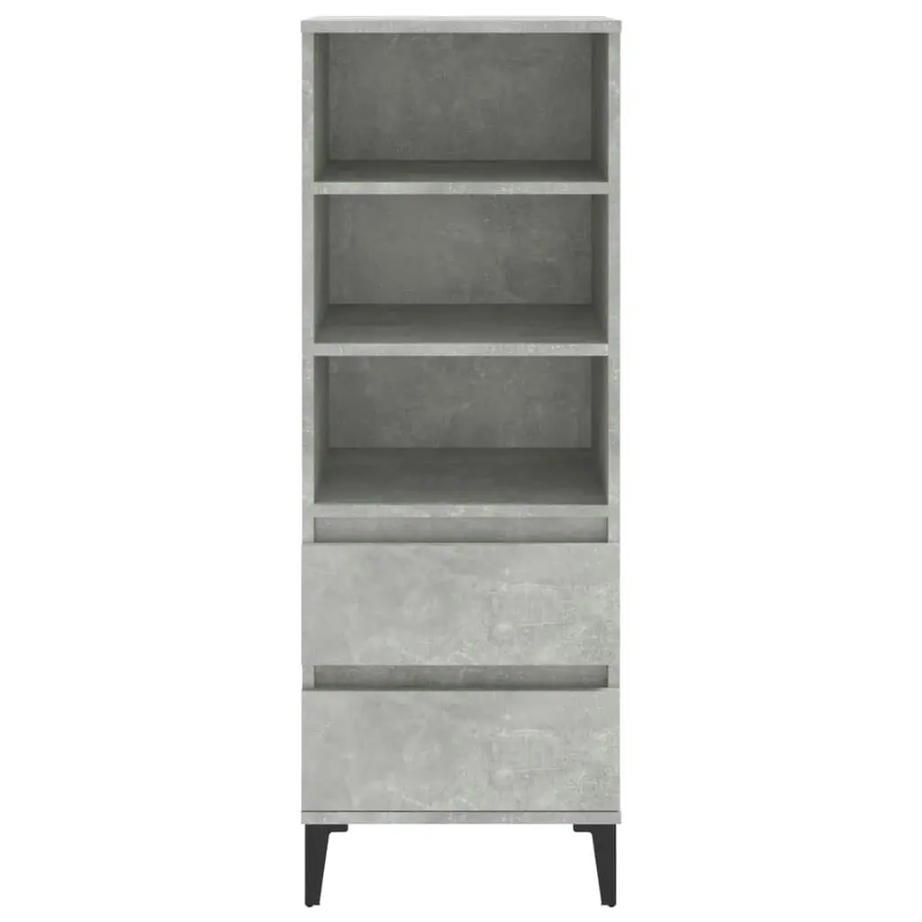 Highboard Concrete Grey 40x36x110 cm Engineered Wood 821248