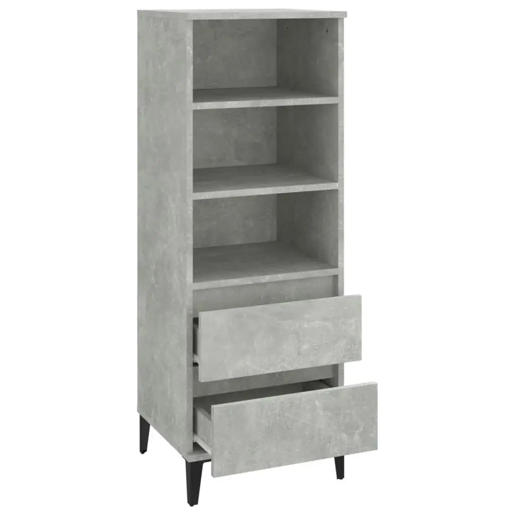 Highboard Concrete Grey 40x36x110 cm Engineered Wood 821248