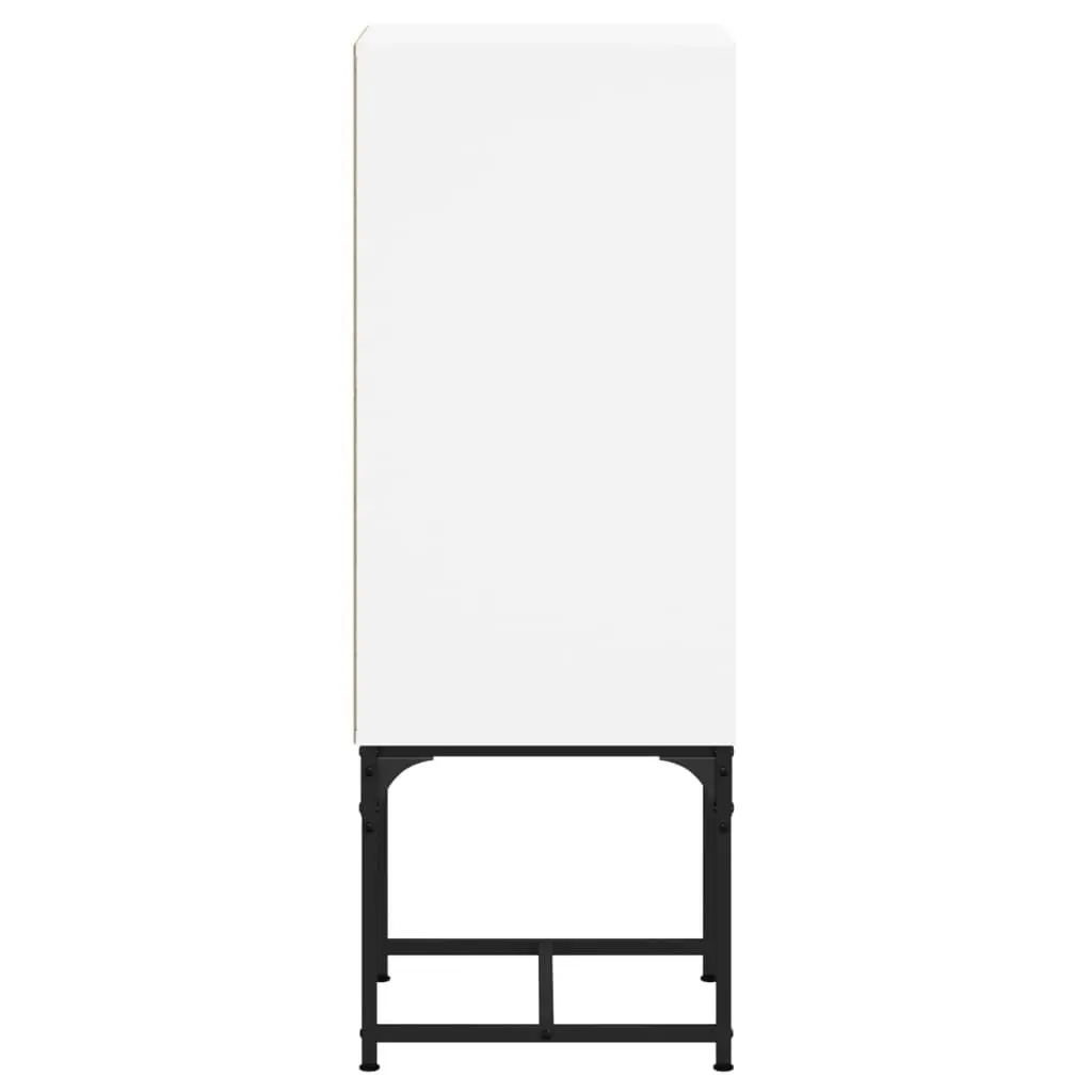 Side Cabinet with Glass Doors White 35x37x100 cm 836553