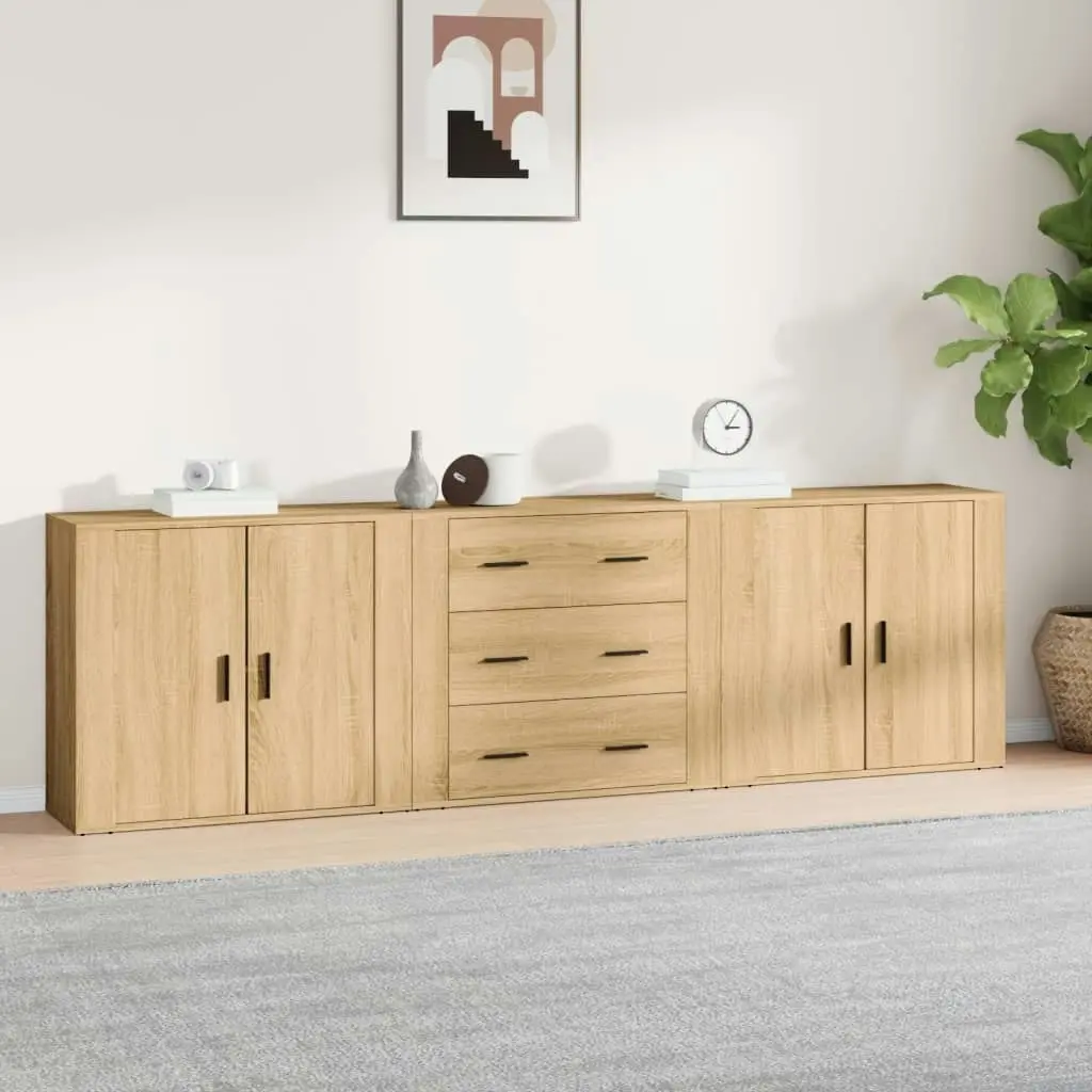 Sideboards 3 pcs Sonoma Oak Engineered Wood 3185402