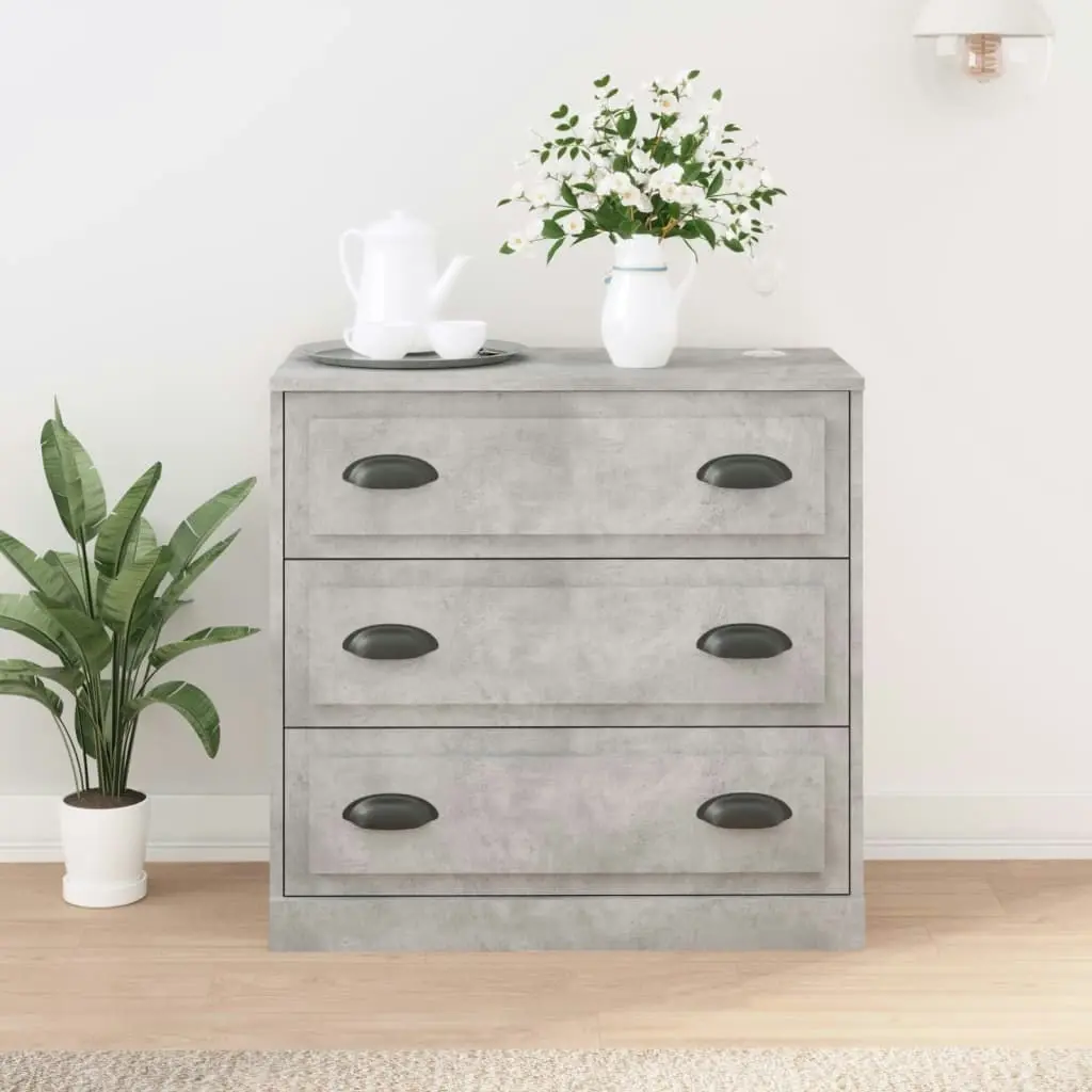 Sideboard Concrete Grey 70x35.5x67.5 cm Engineered Wood 816228