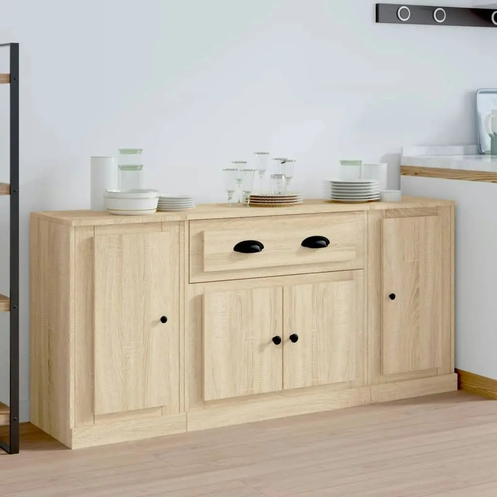 Sideboards 3 pcs Sonoma Oak Engineered Wood 3185274