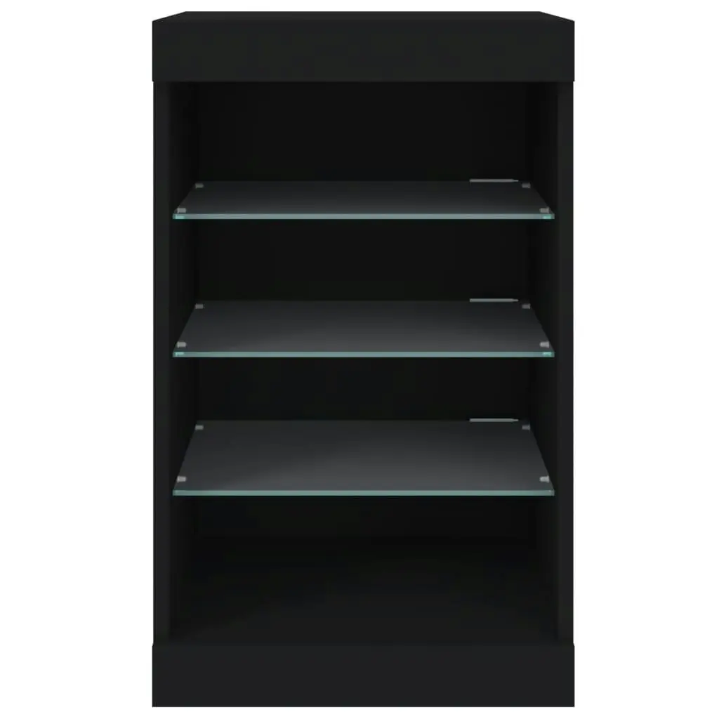 Sideboard with LED Lights Black 41x37x67 cm 836722