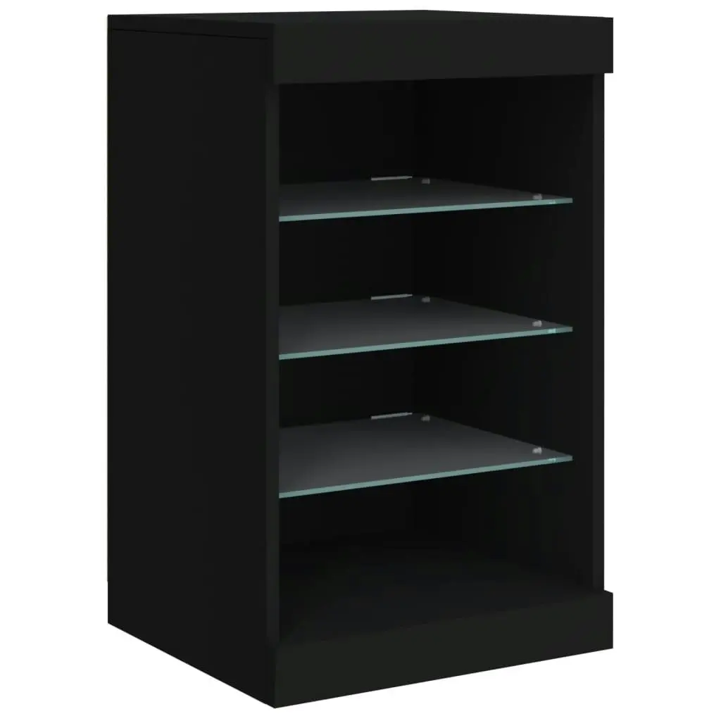 Sideboard with LED Lights Black 41x37x67 cm 836722