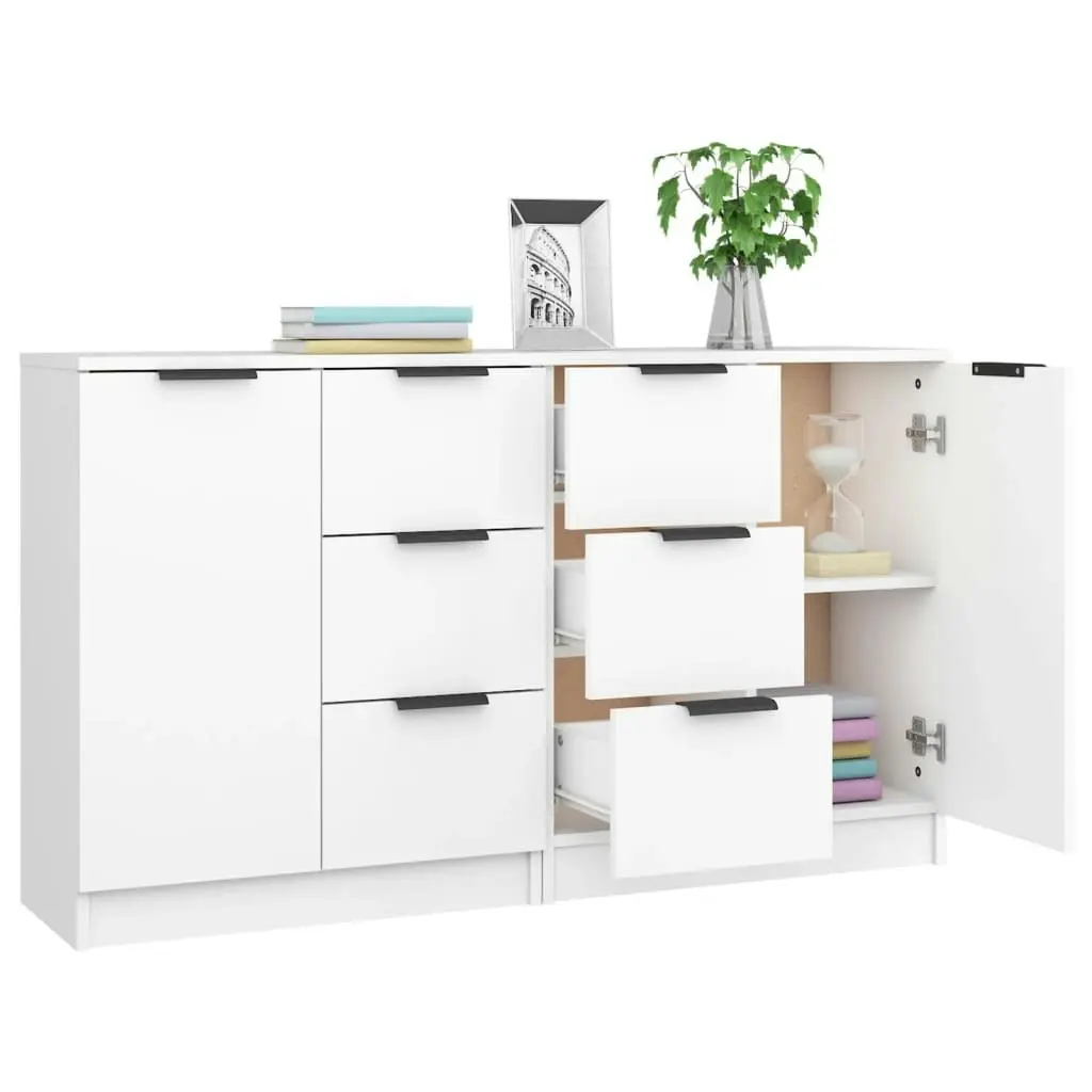 Sideboards 2 pcs White 60x30x70 cm Engineered Wood 3115788