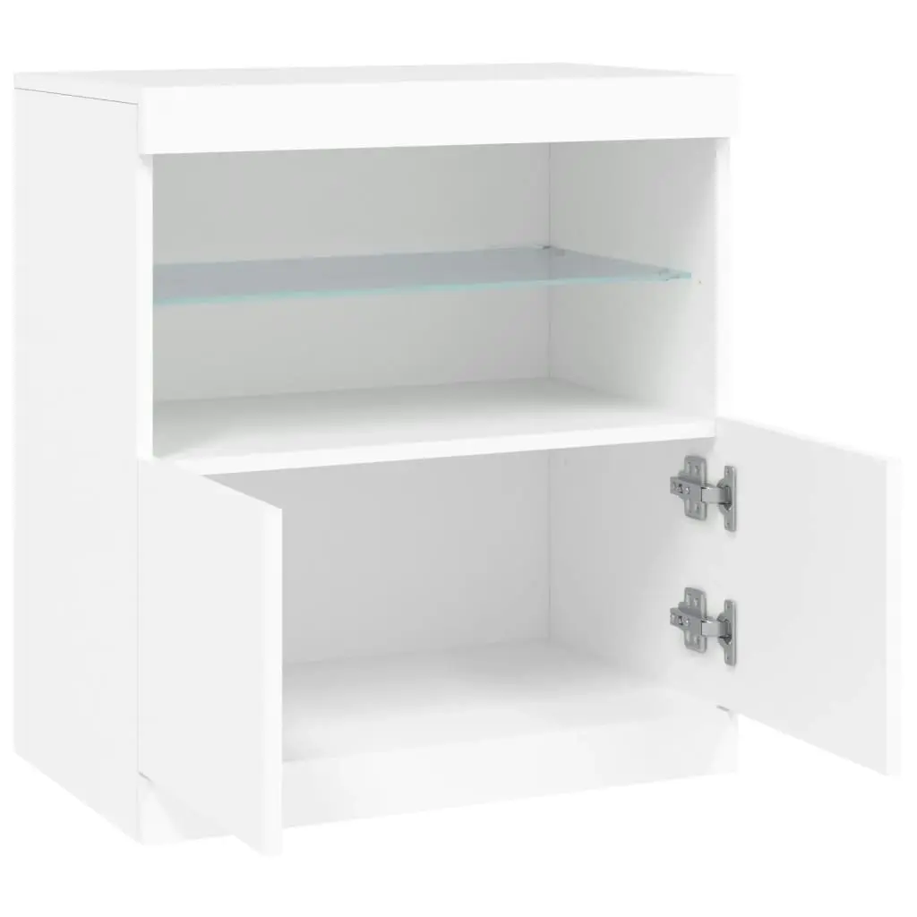 Sideboard with LED Lights White 60x37x67 cm 836651