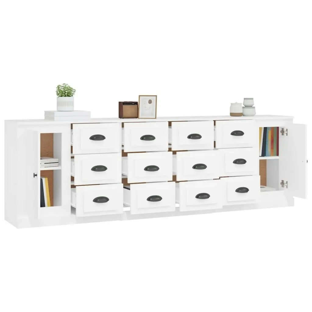 Sideboards 3 pcs White Engineered Wood 3185287