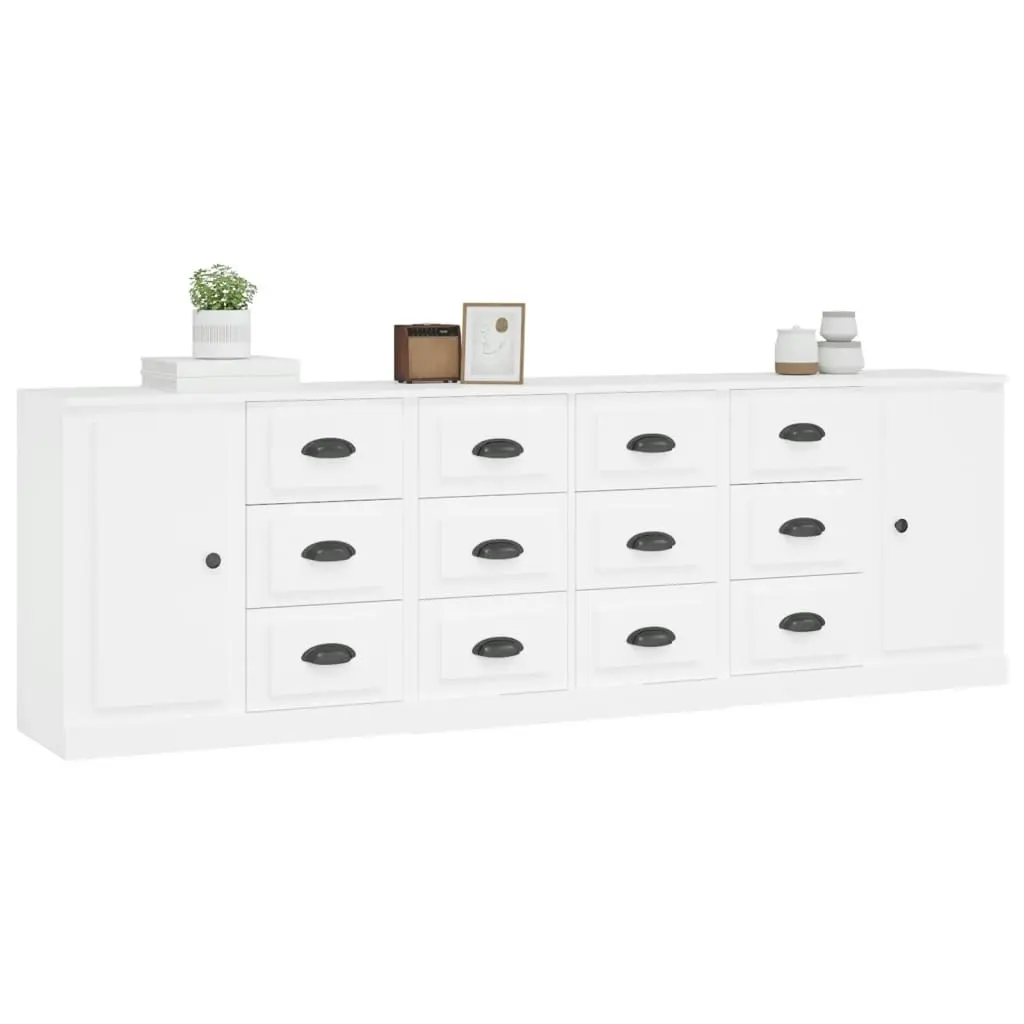 Sideboards 3 pcs White Engineered Wood 3185287