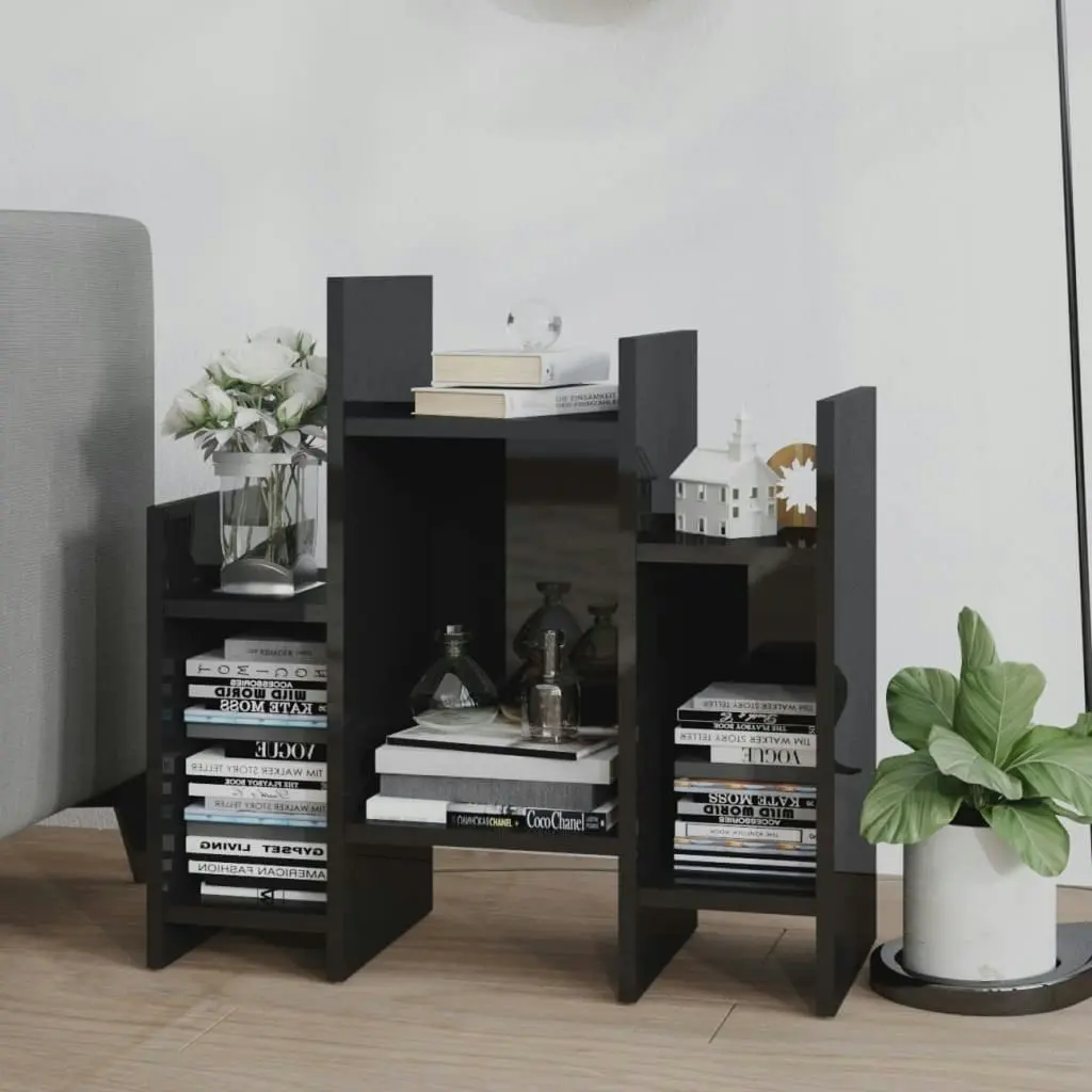 Side Cabinet High Gloss Black 60x26x60 cm Engineered Wood 806290