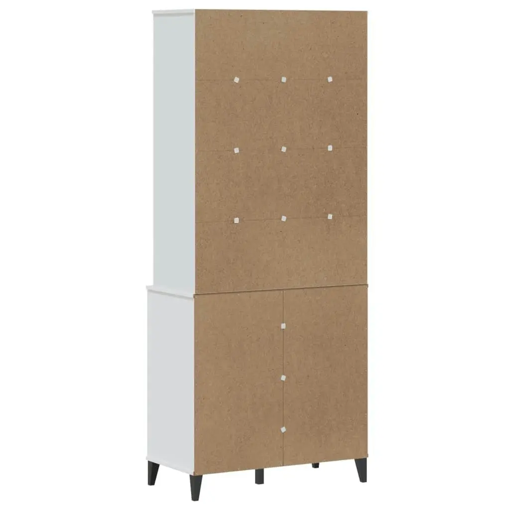 Highboard VIKEN White 80x40x190 cm Solid Wood Pine 3207144