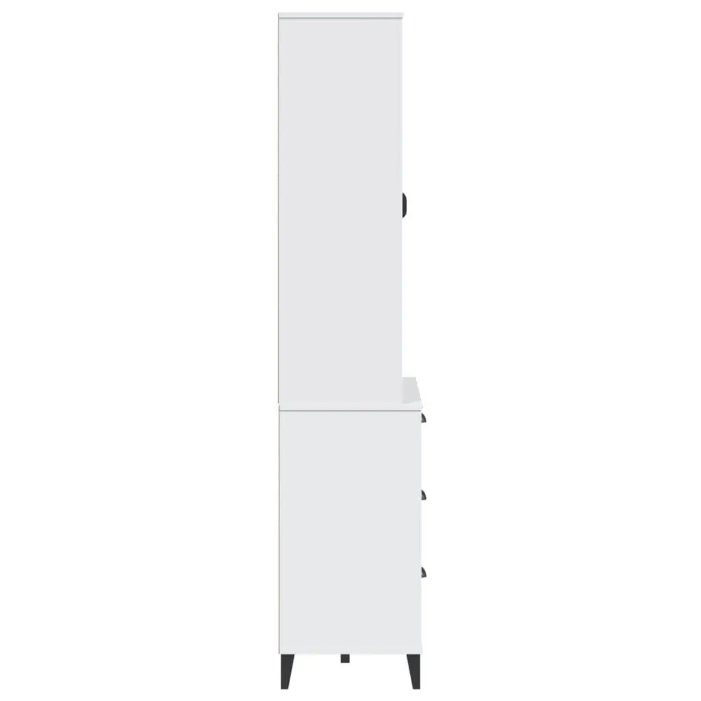 Highboard VIKEN White 80x40x190 cm Solid Wood Pine 3207144