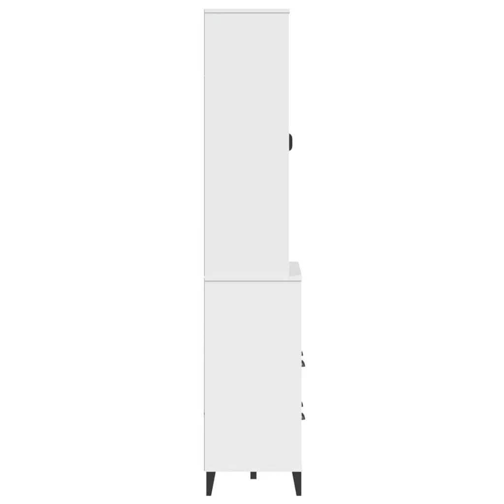 Highboard VIKEN White 80x40x200 cm Solid Wood Pine 3207141