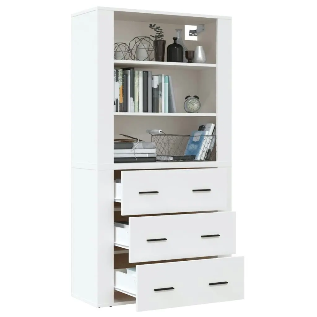 Highboard White Engineered Wood 3185391