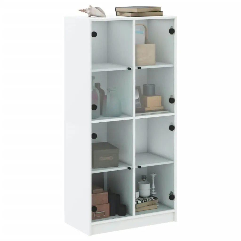 Highboard with Doors White 68x37x142 cm Engineered Wood 3295857