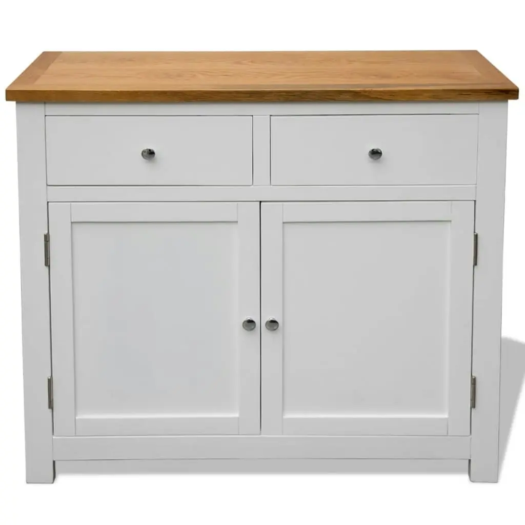 Sideboard 90x33.5x83 cm Solid Oak Wood 247123