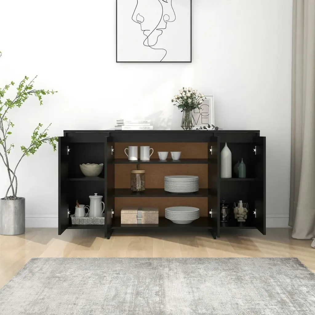 Sideboard Black 135x41x75 cm Engineered Wood 809594