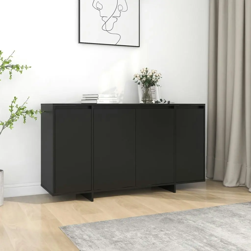 Sideboard Black 135x41x75 cm Engineered Wood 809594