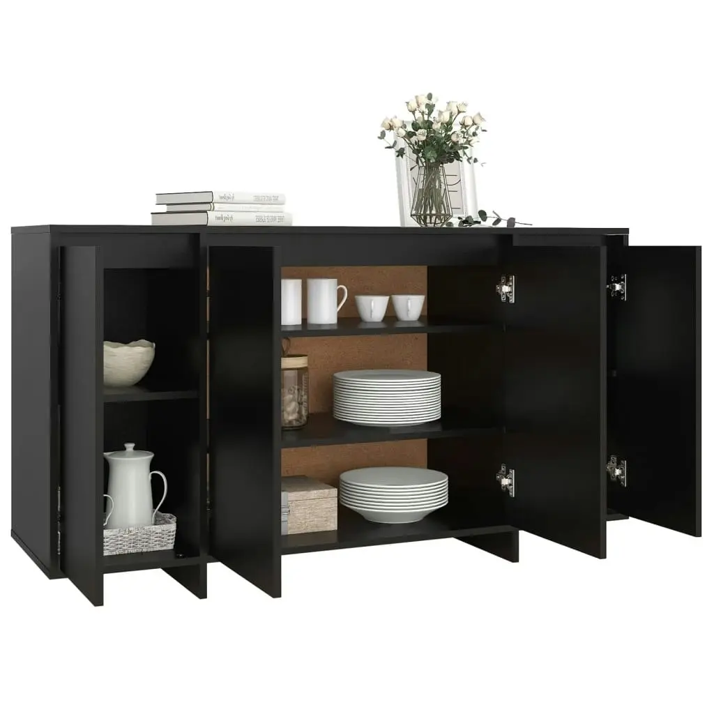 Sideboard Black 135x41x75 cm Engineered Wood 809594