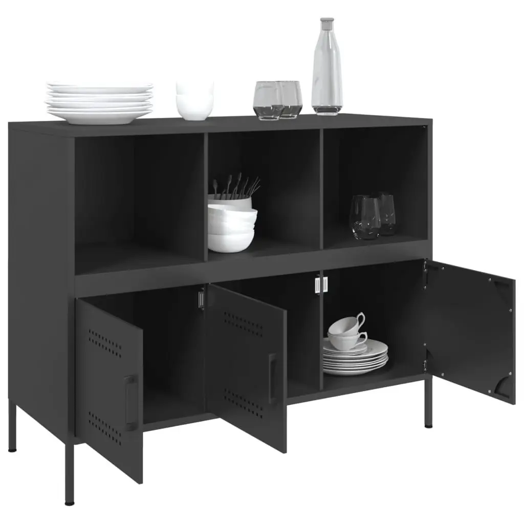 Sideboard Black 100.5x39x79 cm Cold-rolled Steel 843090