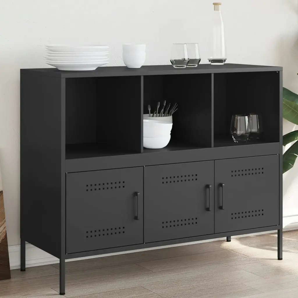 Sideboard Black 100.5x39x79 cm Cold-rolled Steel 843090