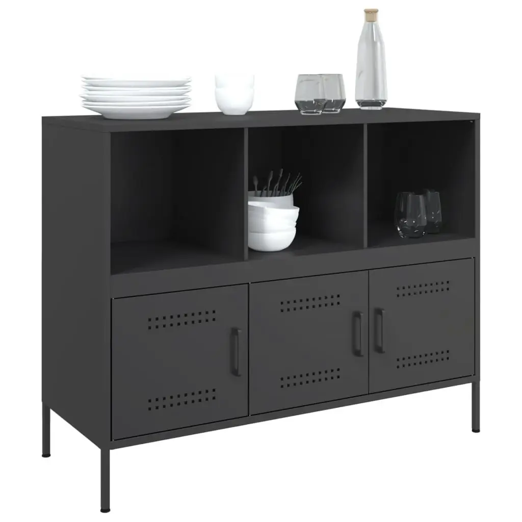 Sideboard Black 100.5x39x79 cm Cold-rolled Steel 843090