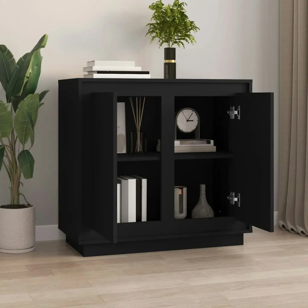 Sideboard Black 80x34x75 cm Engineered Wood 819885