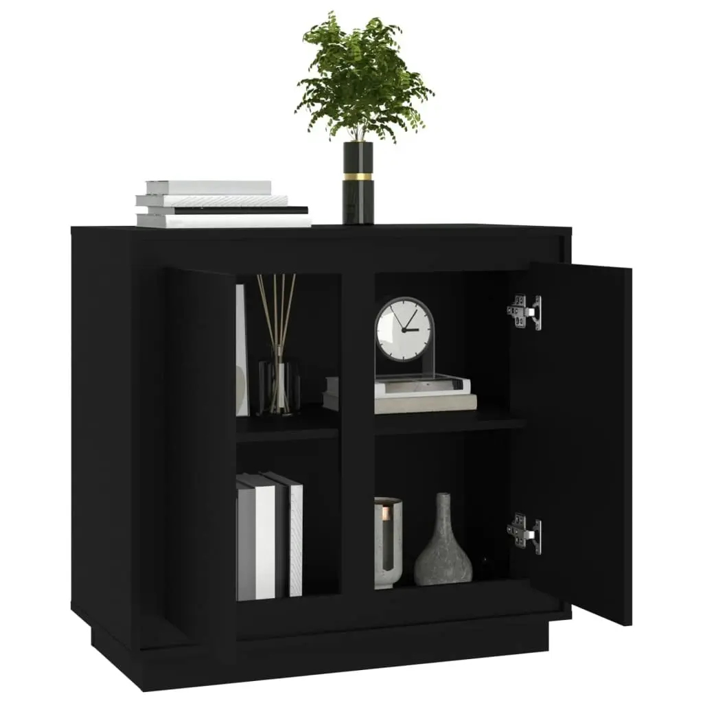 Sideboard Black 80x34x75 cm Engineered Wood 819885