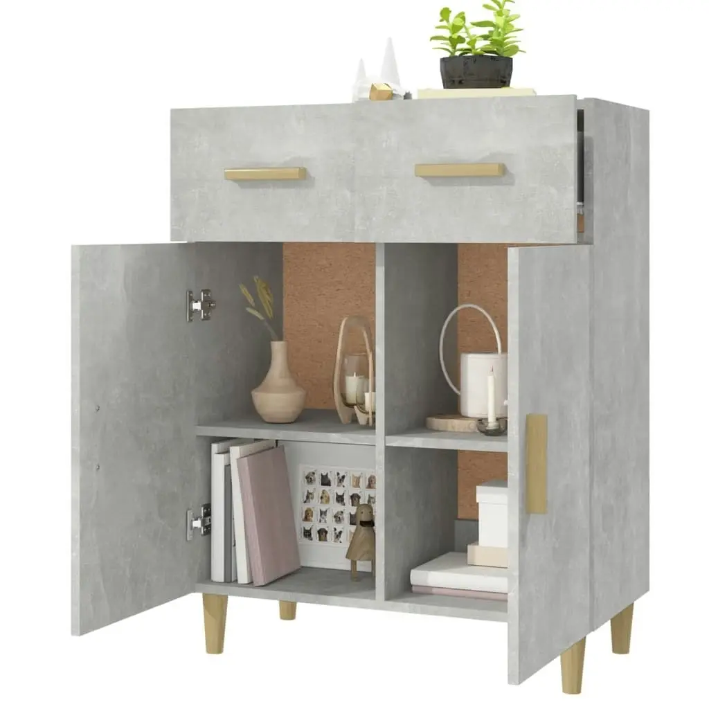 Sideboard Concrete Grey 69.5x34x89 cm Engineered Wood 812190