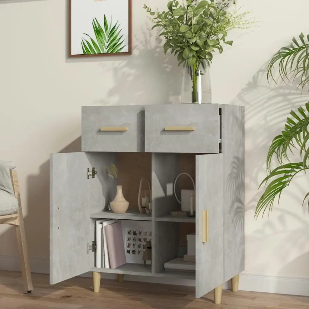 Sideboard Concrete Grey 69.5x34x89 cm Engineered Wood 812190