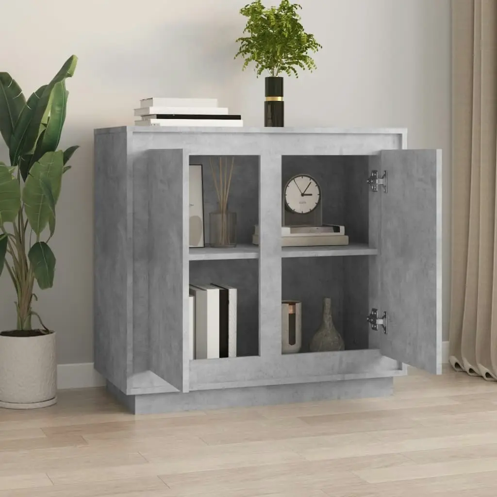 Sideboard Concrete Grey 80x34x75 cm Engineered Wood 819888