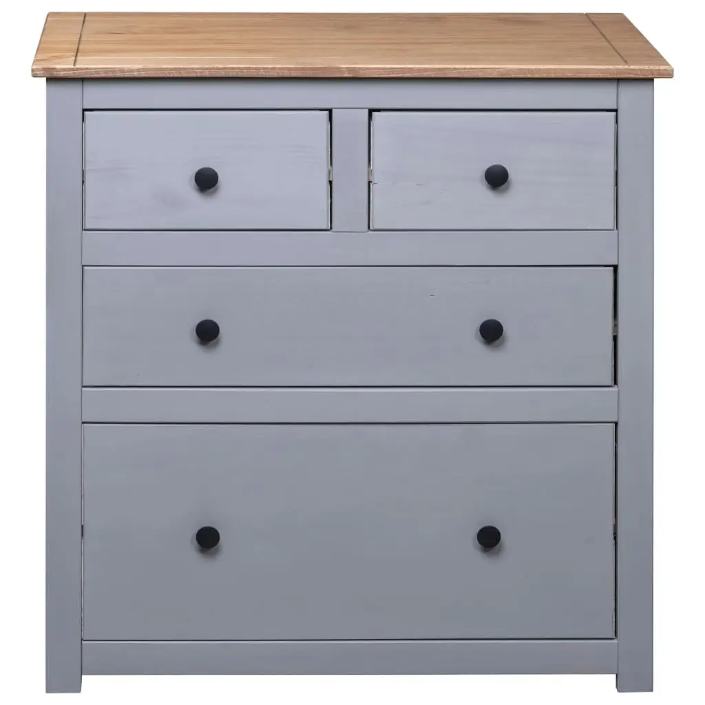 Sideboard Grey 80x40x83 cm Pinewood Panama Range 282656