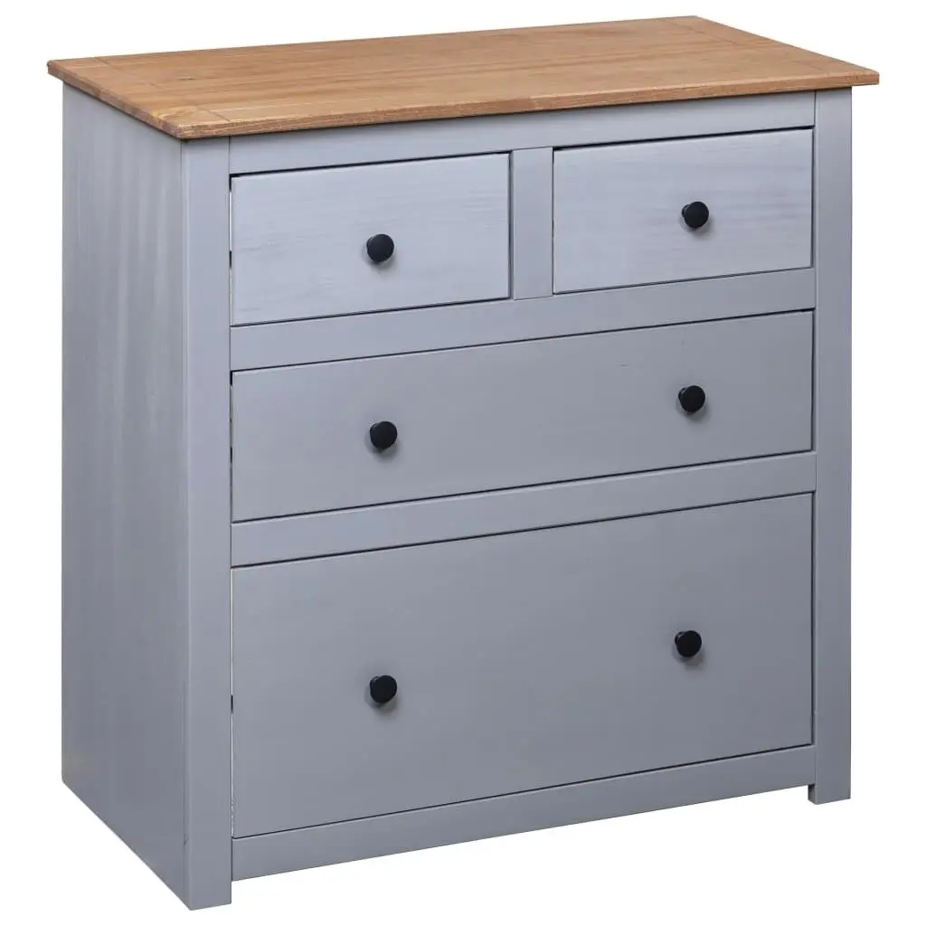 Sideboard Grey 80x40x83 cm Pinewood Panama Range 282656