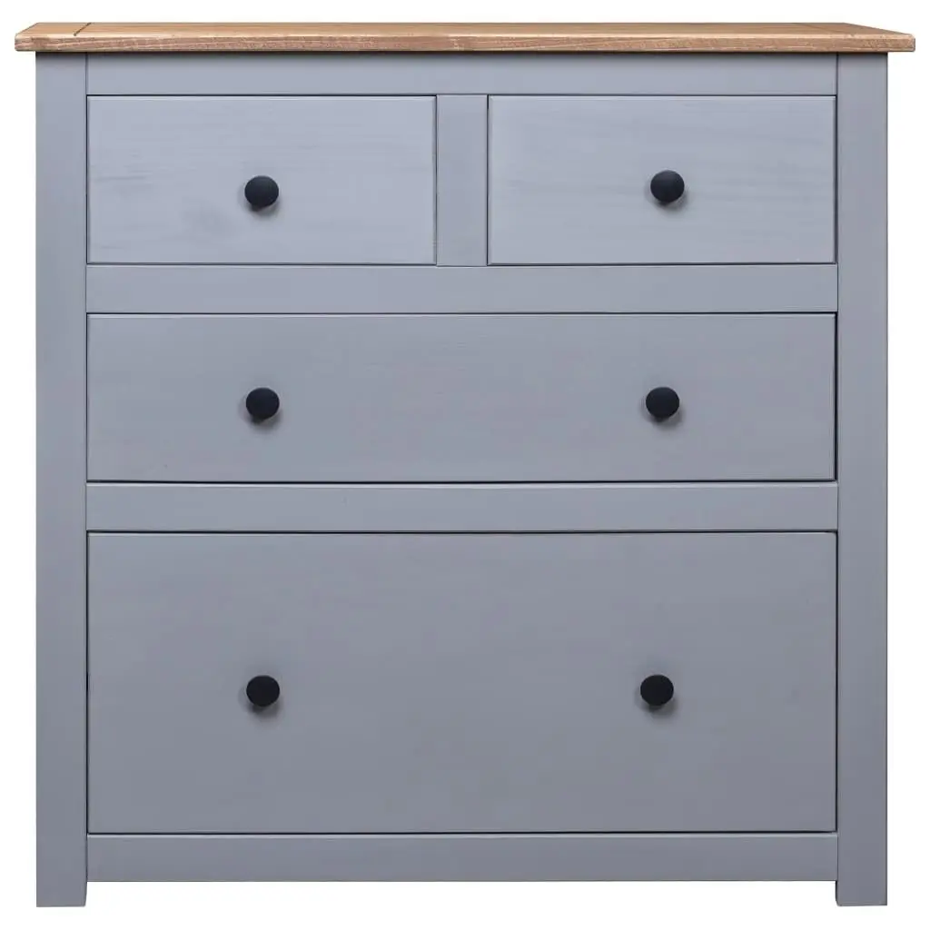 Sideboard Grey 80x40x83 cm Pinewood Panama Range 282656