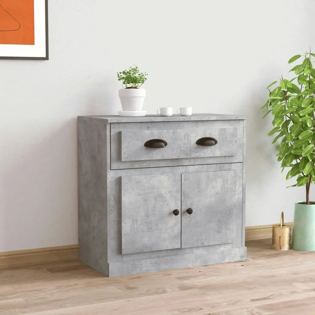 Sideboard Concrete Grey 70x35.5x67.5 cm Engineered Wood 816428