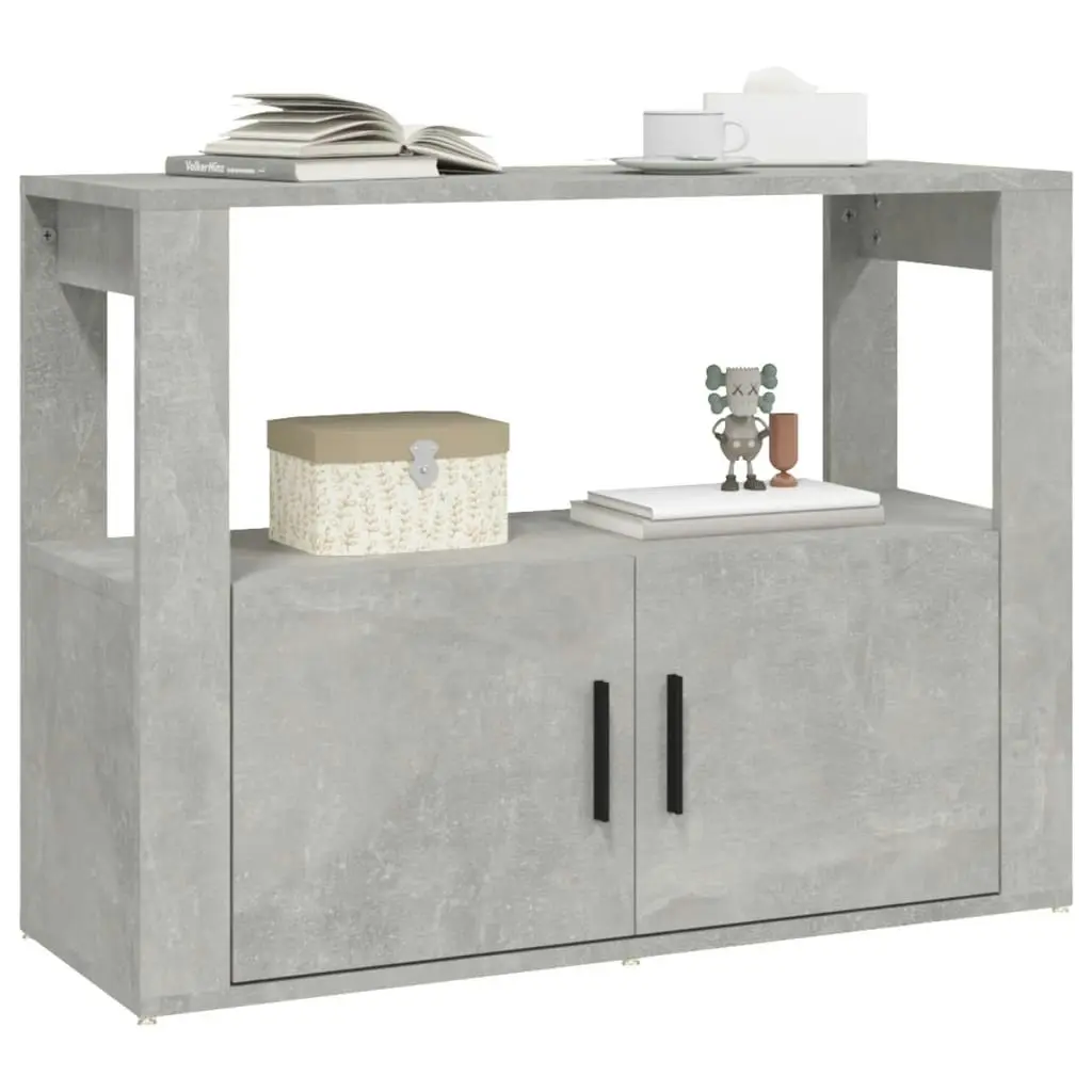 Sideboard Concrete Grey 80x30x60 cm Engineered Wood 819456