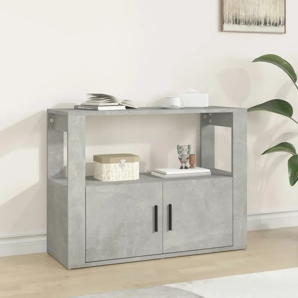 Sideboard Concrete Grey 80x30x60 cm Engineered Wood 819456