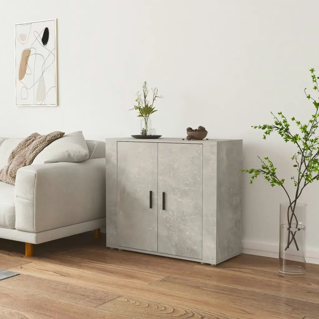 Sideboard Concrete Grey 80x33x70 cm Engineered Wood 816564