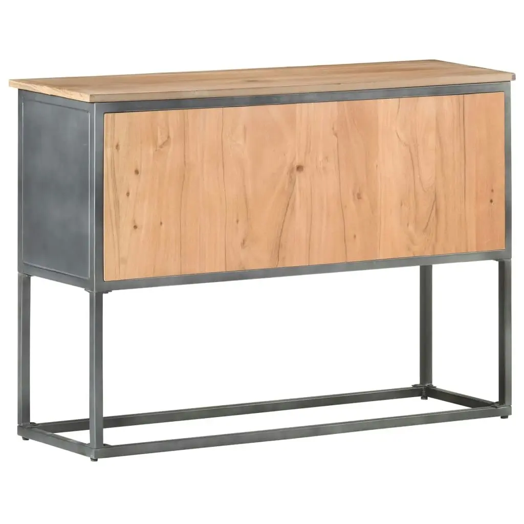 Sideboard Grey 100x30x70 cm Solid Acacia Wood 323502