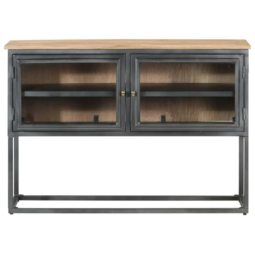 Sideboard Grey 100x30x70 cm Solid Acacia Wood 323502