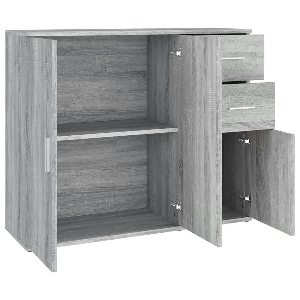 Sideboard Grey Sonoma 91x29.5x75 cm Engineered Wood 823275