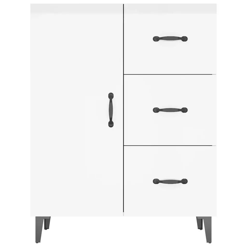 Sideboard High Gloss White 69.5x34x90 cm Engineered Wood 812183