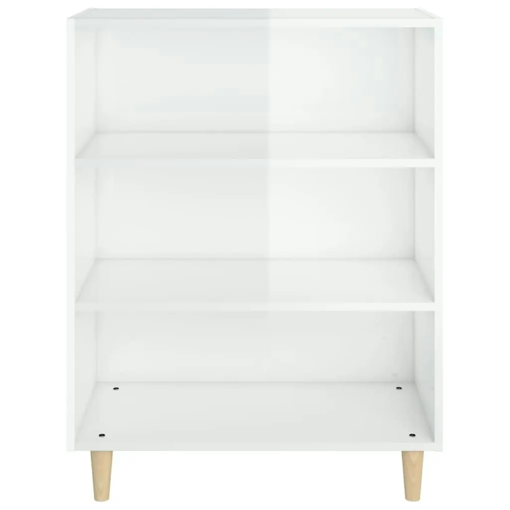 Sideboard High Gloss White 69.5x32.5x90 cm Engineered Wood 812246