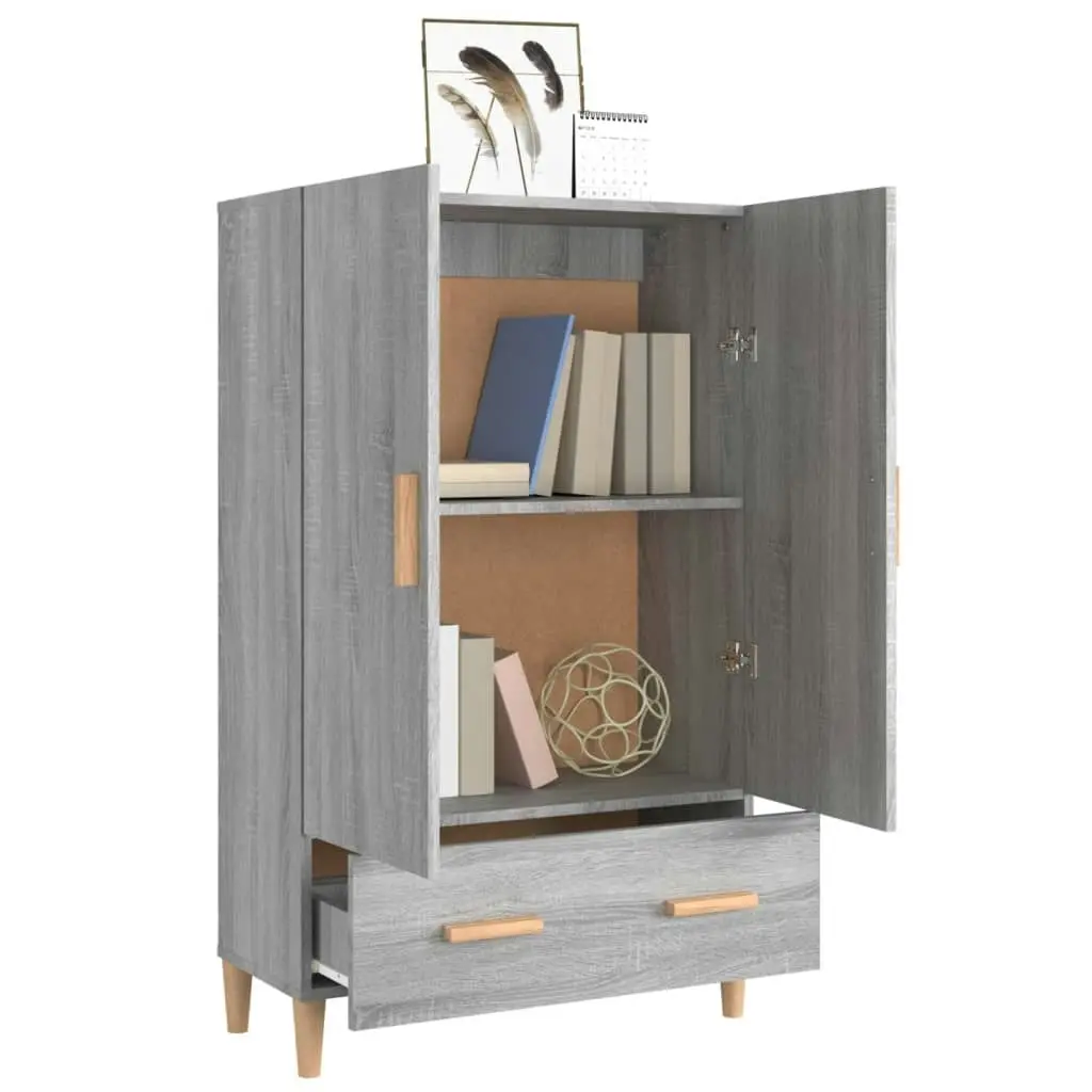 Highboard Grey Sonoma 70x31x115 cm Engineered Wood 817472