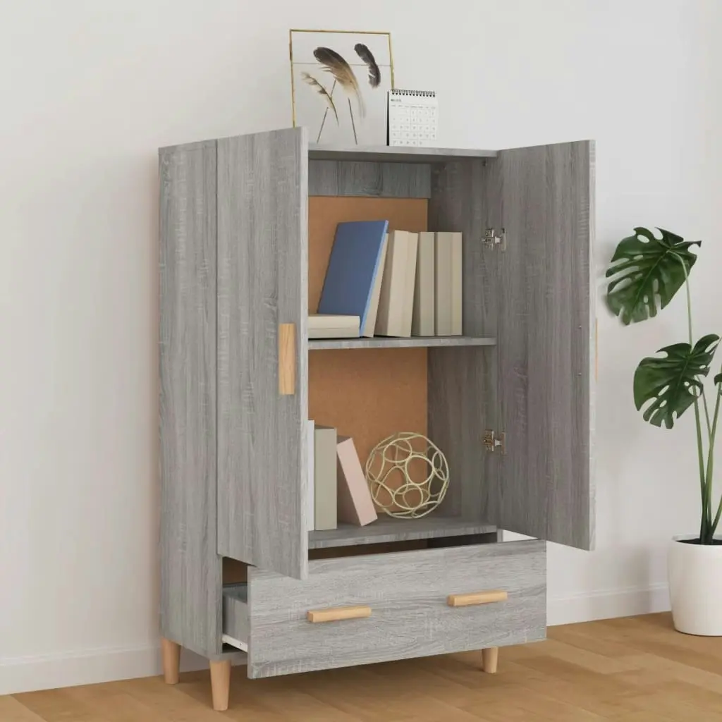 Highboard Grey Sonoma 70x31x115 cm Engineered Wood 817472